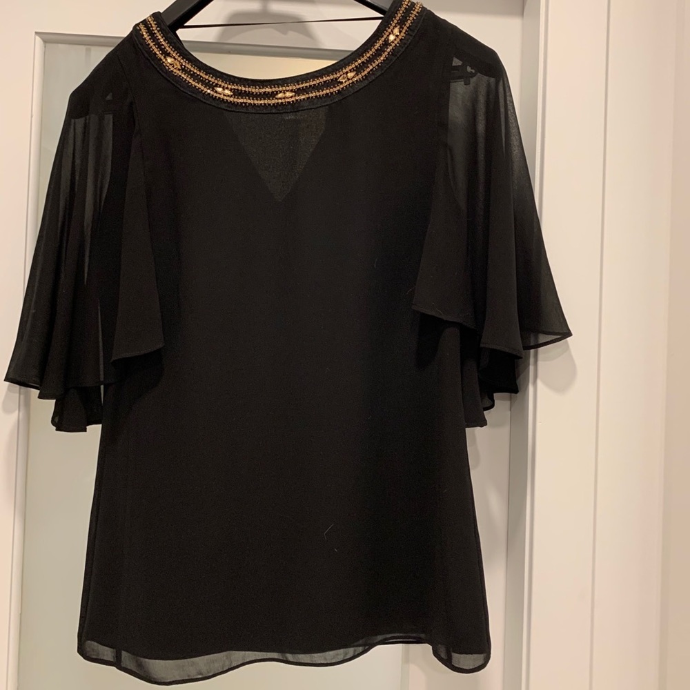 Le Chateau Black layered Tunic blouse